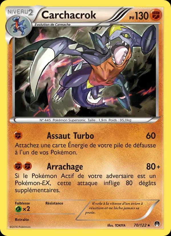 Carchacrok — Rupture Turbo 70 French Pokémon card