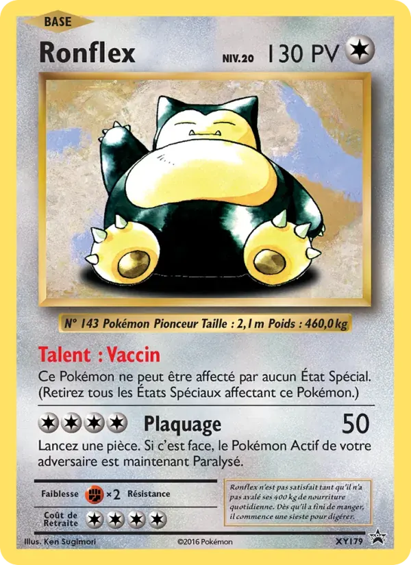 Ronflex — Promo XY XY179 French Pokémon card