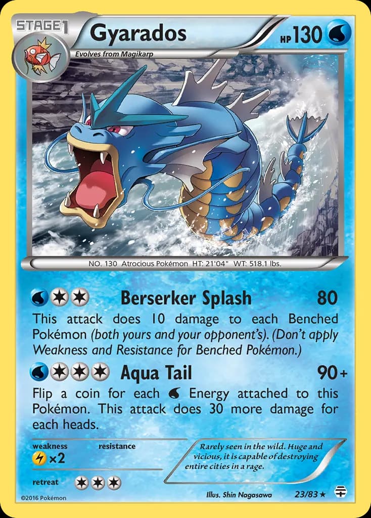 Gyarados — Generations 23 Pokémon card