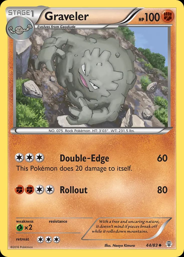 Graveler — Generations 44 Pokémon card