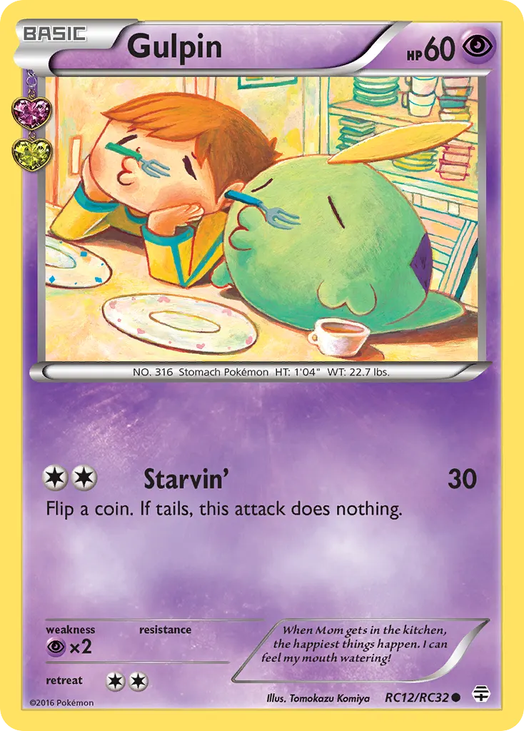 Gulpin — Generations RC12 Pokémon card