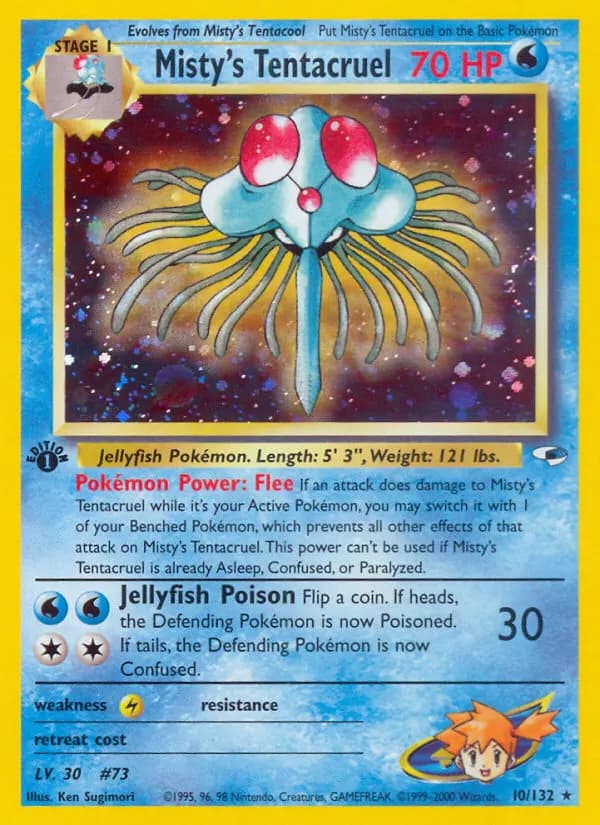 Misty's Tentacruel — Gym Heroes 10 Pokémon card