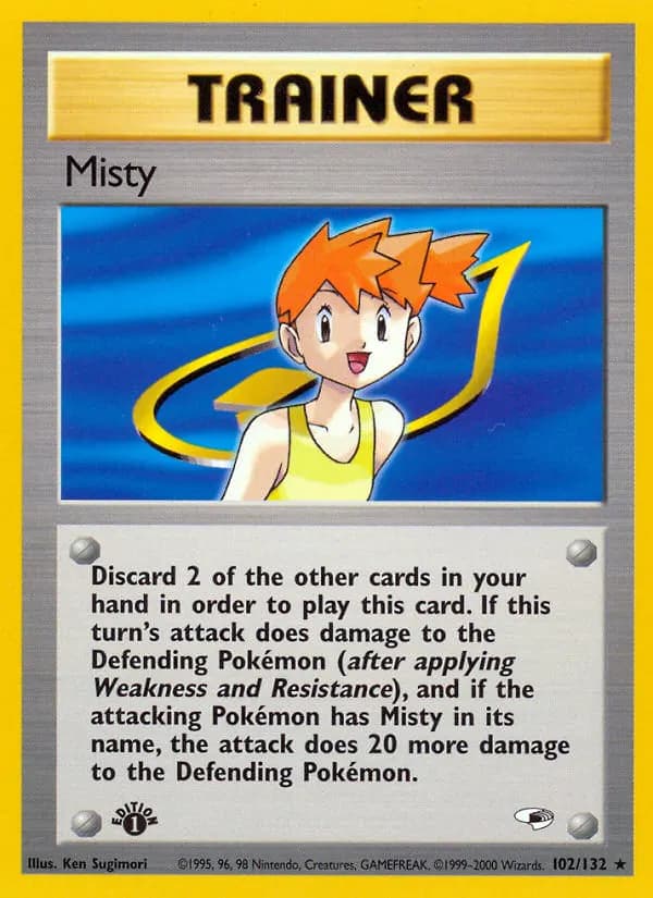 Misty — Gym Heroes 102 Pokémon card