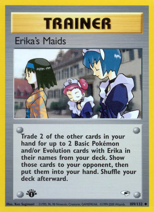 Erika's Maids — Gym Heroes 109 Pokémon card