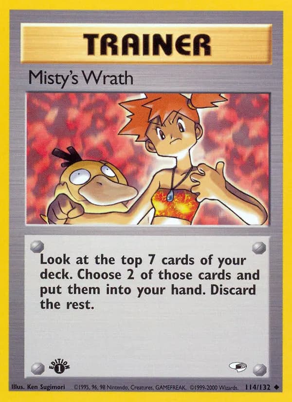 Misty's Wrath — Gym Heroes 114 Pokémon card