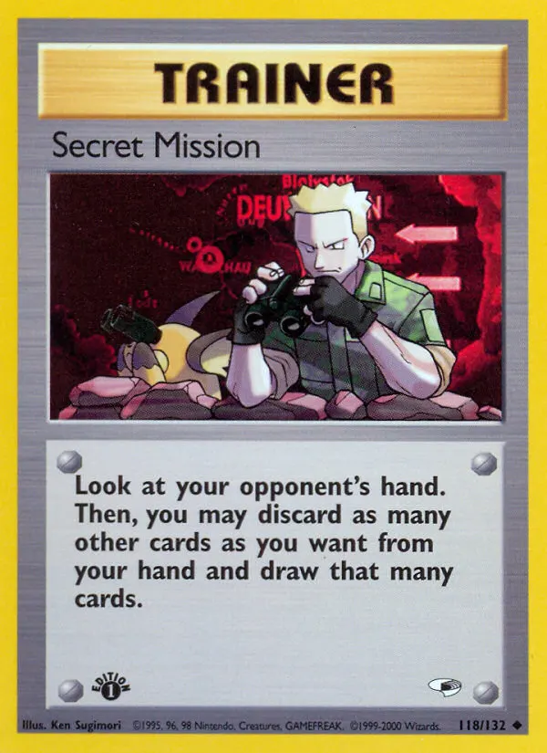 Secret Mission — Gym Heroes 118 Pokémon card