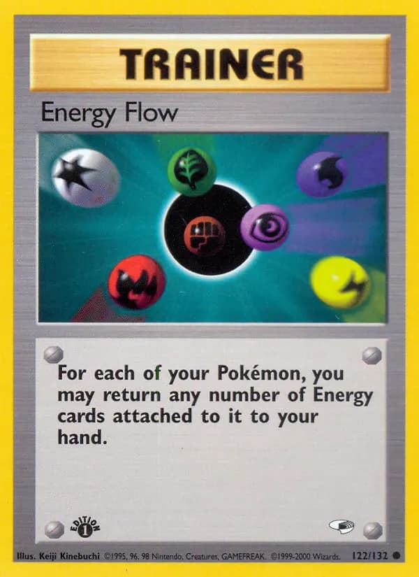 Energy Flow — Gym Heroes 122 Pokémon card