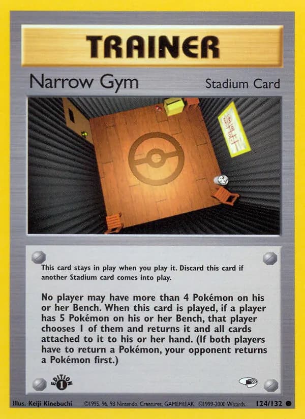 Narrow Gym — Gym Heroes 124 Pokémon card