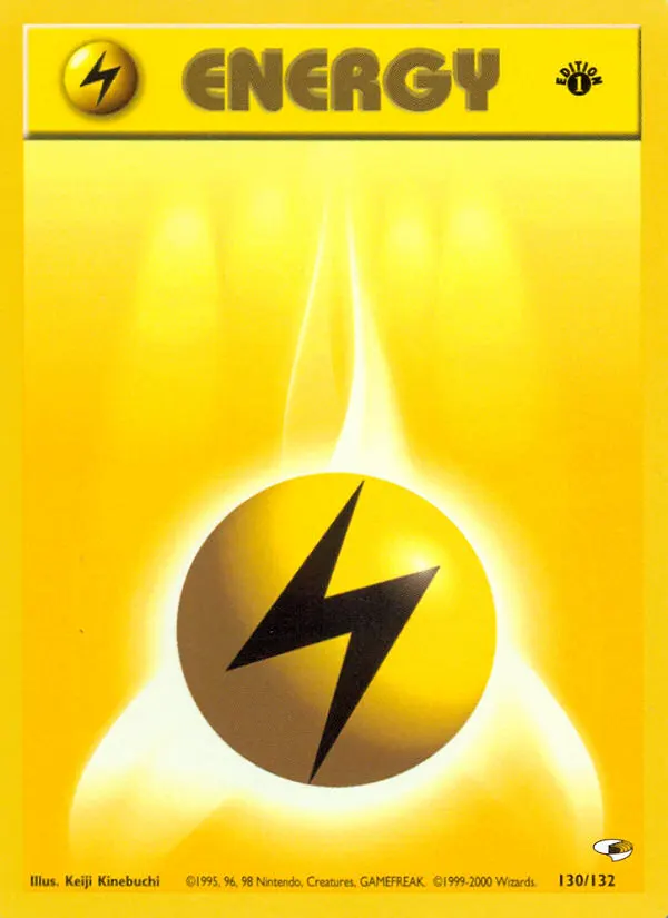 Lightning Energy — Gym Heroes 130 Pokémon card