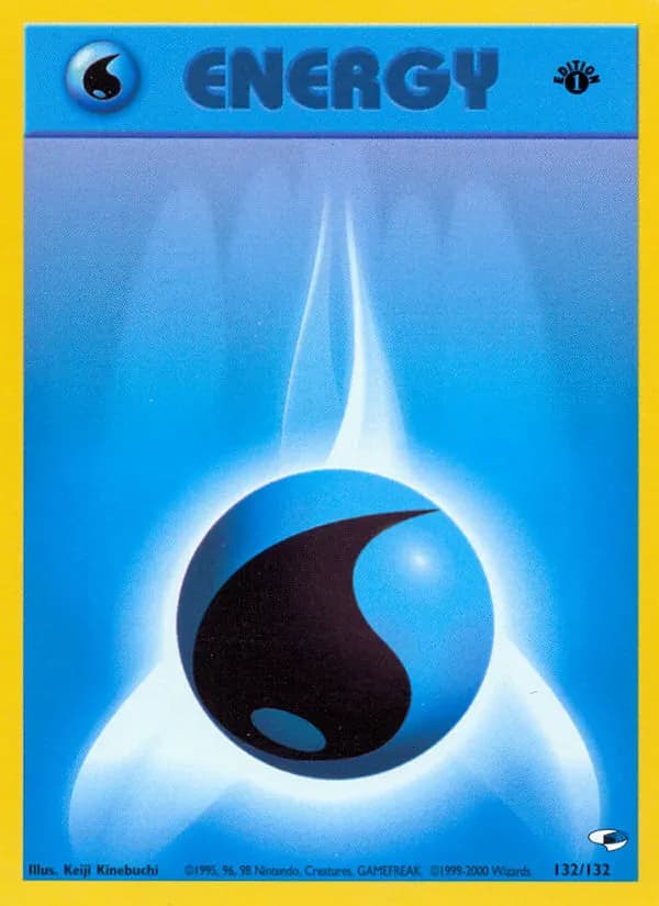 Water Energy — Gym Heroes 132 Pokémon card