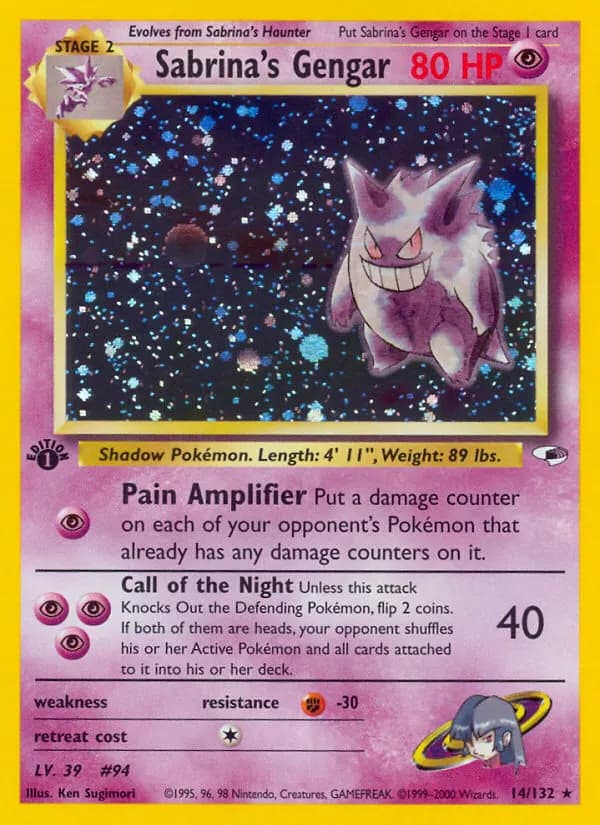 Sabrina's Gengar — Gym Heroes 14 Pokémon card