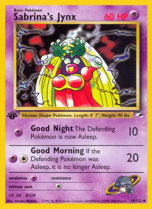 Sabrina's Jynx — Gym Heroes 59 Pokémon card