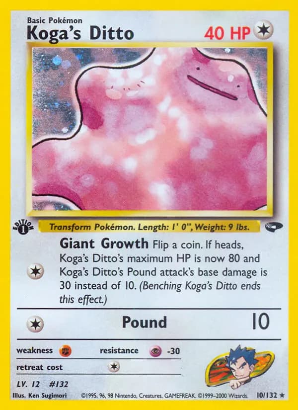 Koga's Ditto — Gym Challenge 10 Pokémon card
