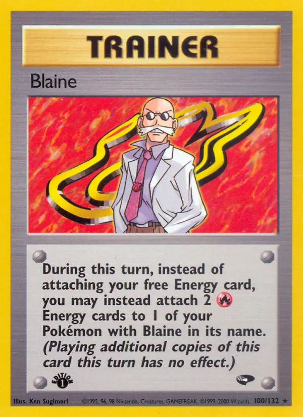 Blaine — Gym Challenge 100 Pokémon card