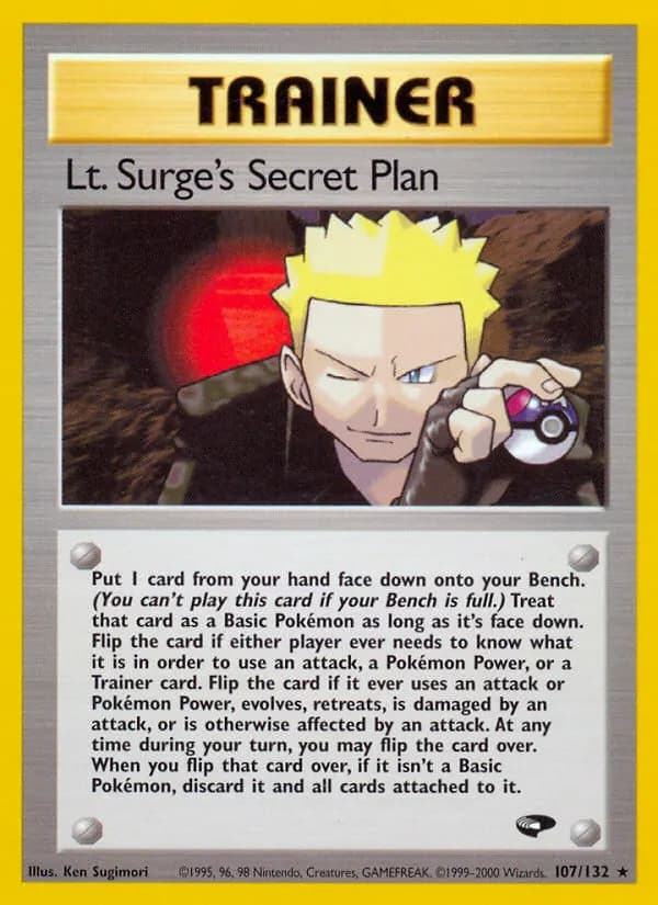Lt. Surge's Secret Plan — Gym Challenge 107 Pokémon card