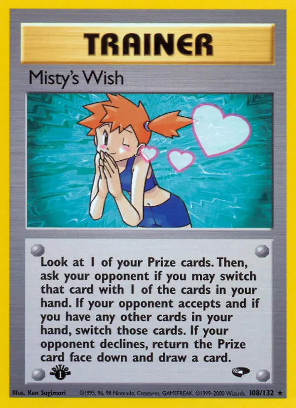 Misty's Wish — Gym Challenge 108 Pokémon card
