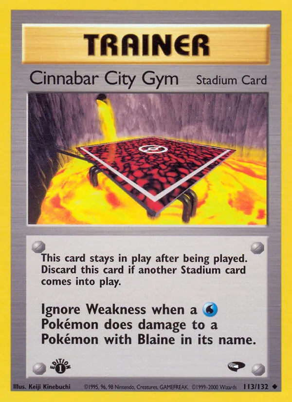Cinnabar City Gym — Gym Challenge 113 Pokémon card
