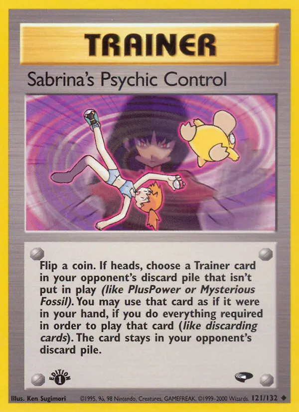 Sabrina's Psychic Control — Gym Challenge 121 Pokémon card