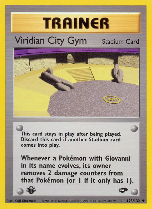 Viridian City Gym — Gym Challenge 123 Pokémon card