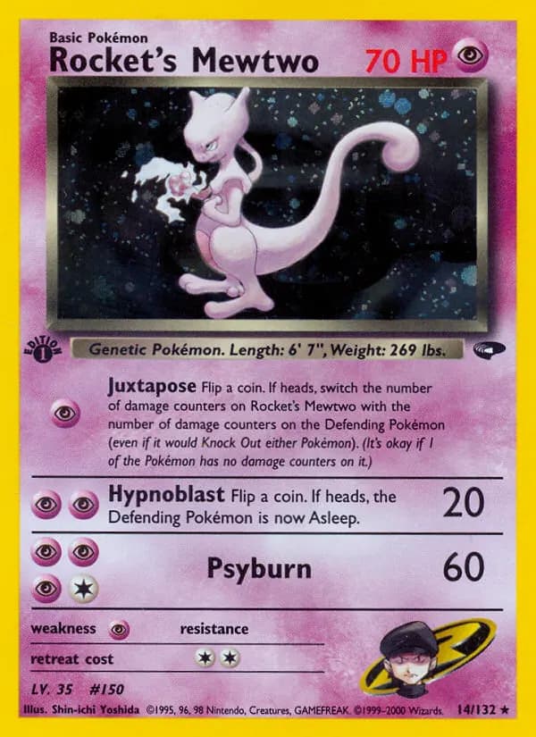 Rocket's Mewtwo — Gym Challenge 14 Pokémon card