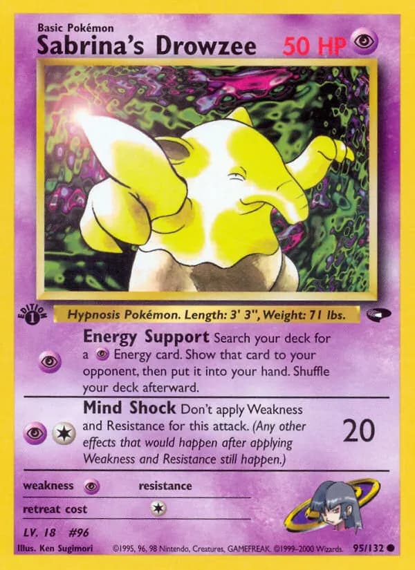 Sabrina's Drowzee — Gym Challenge 95 Pokémon card