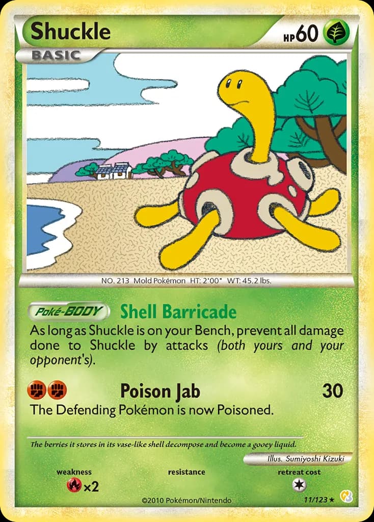 Shuckle — HeartGold & SoulSilver 11 Pokémon card