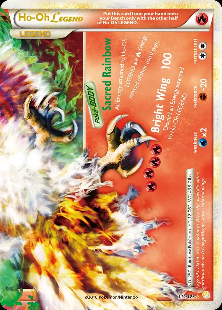 Ho-Oh LEGEND — HeartGold & SoulSilver 112 Pokémon card