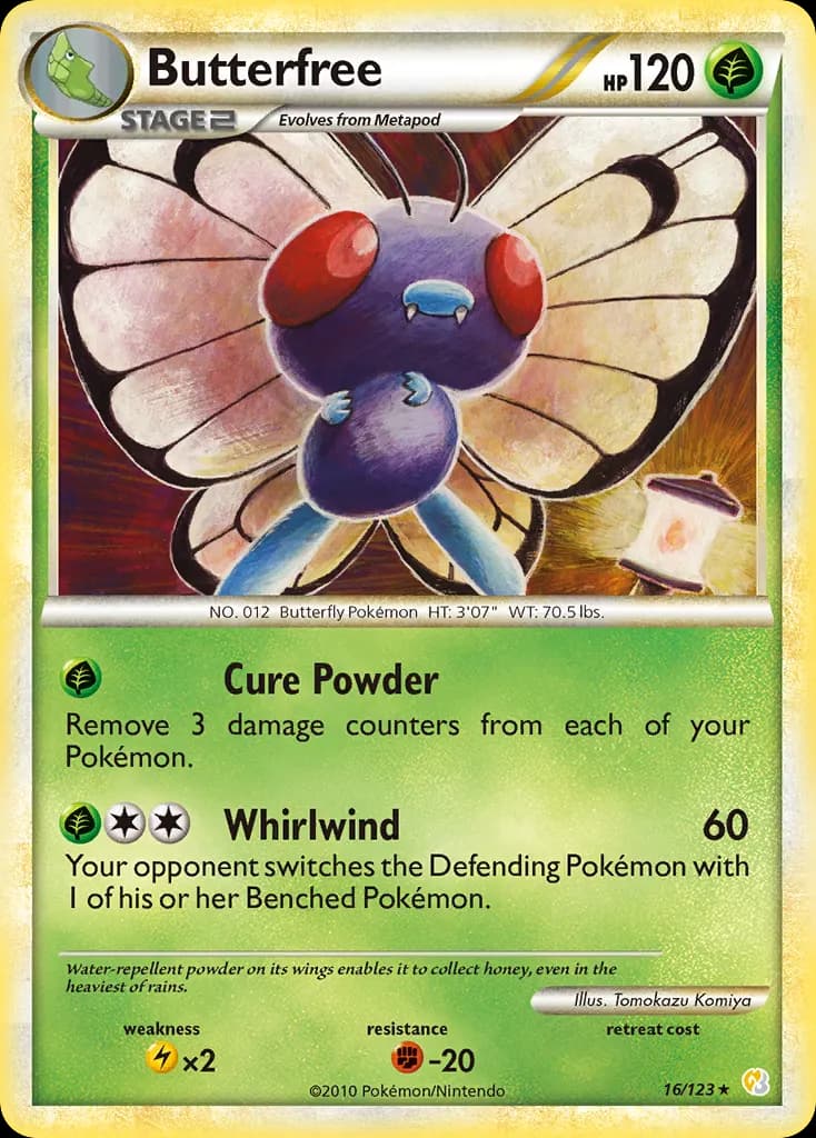 Butterfree — HeartGold & SoulSilver 16 Pokémon card