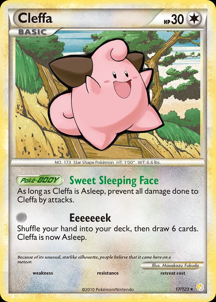 Cleffa — HeartGold & SoulSilver 17 Pokémon card