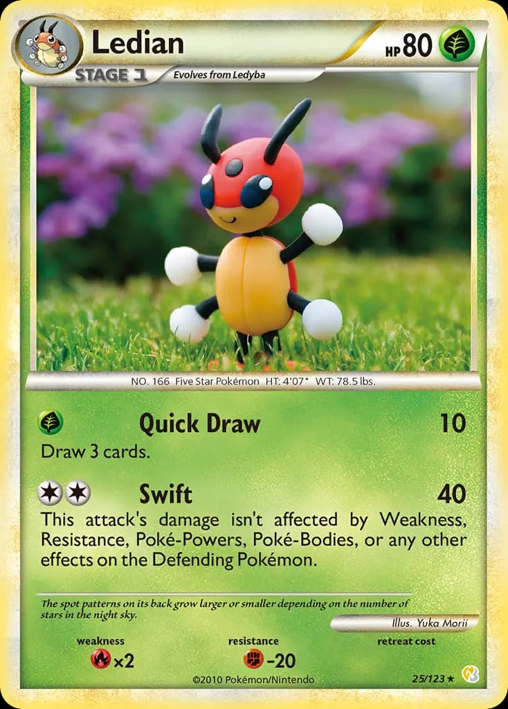 Ledian — HeartGold & SoulSilver 25 Pokémon card