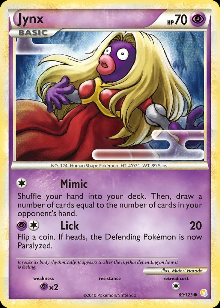 Jynx — HeartGold & SoulSilver 69 Pokémon card