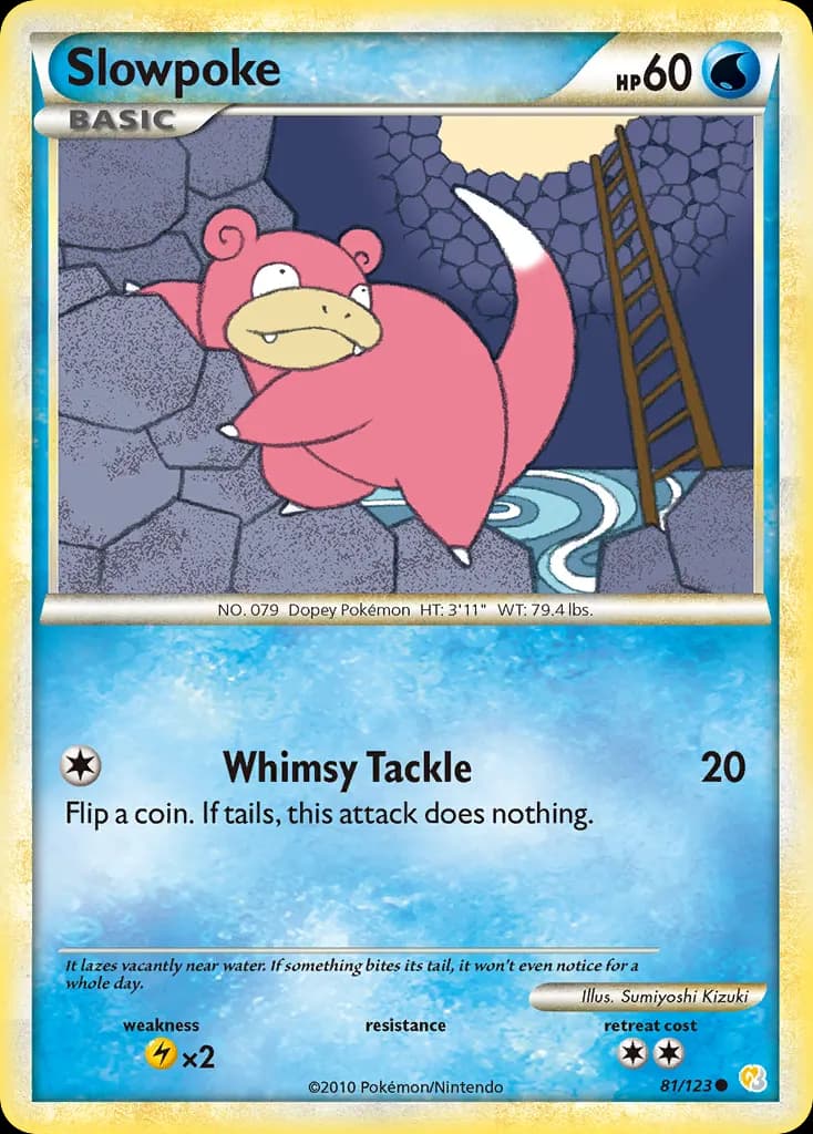 Slowpoke — HeartGold & SoulSilver 81 Pokémon card