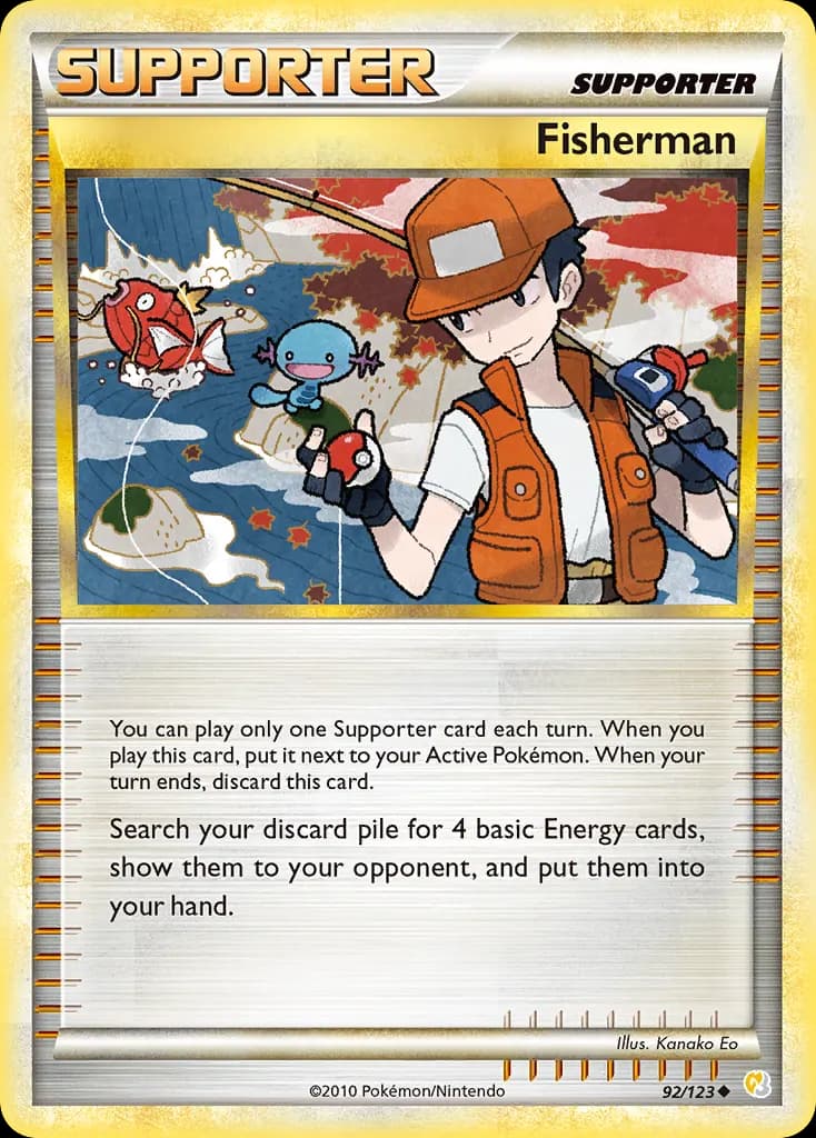 Fisherman — HeartGold & SoulSilver 92 Pokémon card
