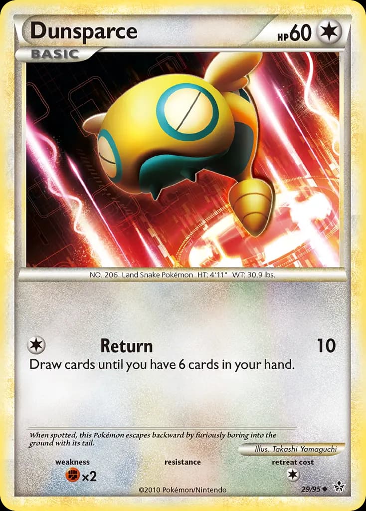 Dunsparce — HS—Unleashed 29 Pokémon card