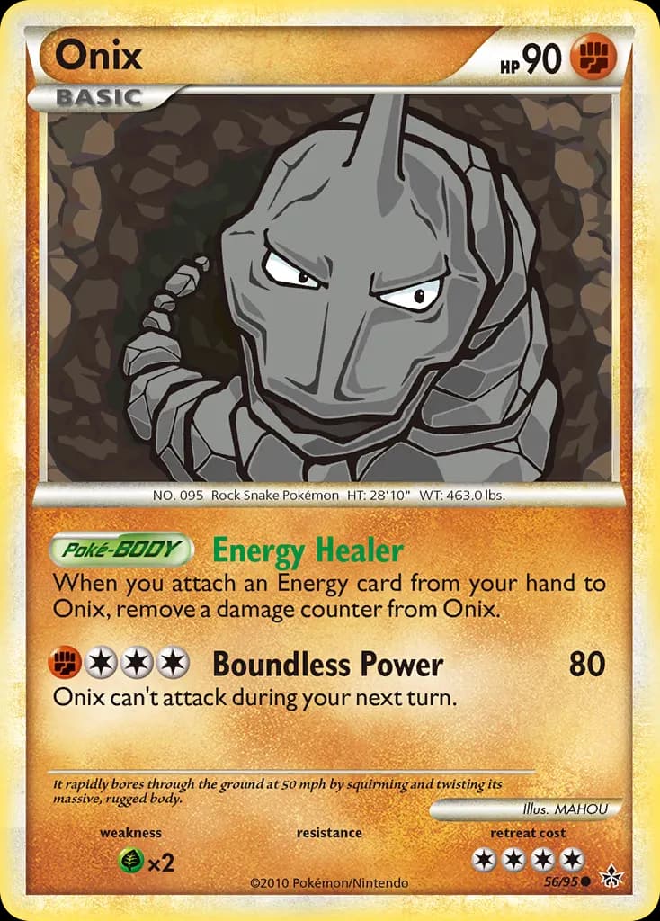 Onix — HS—Unleashed 56 Pokémon card