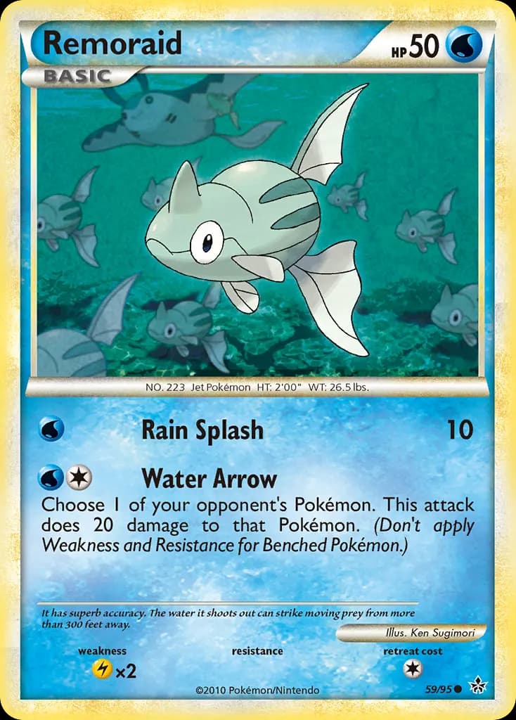 Remoraid — HS—Unleashed 59 Pokémon card