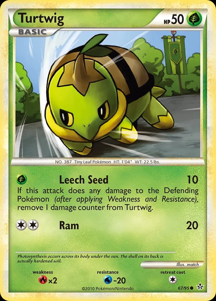 Turtwig — HS—Unleashed 67 Pokémon card
