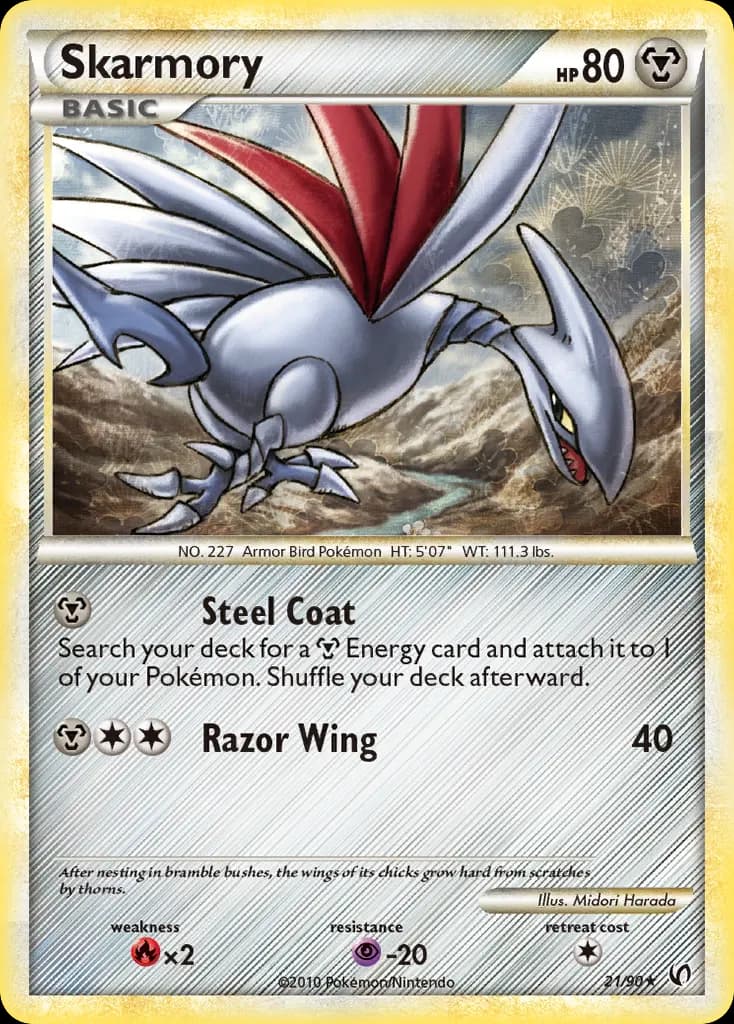 Skarmory — HS—Undaunted 21 Pokémon card