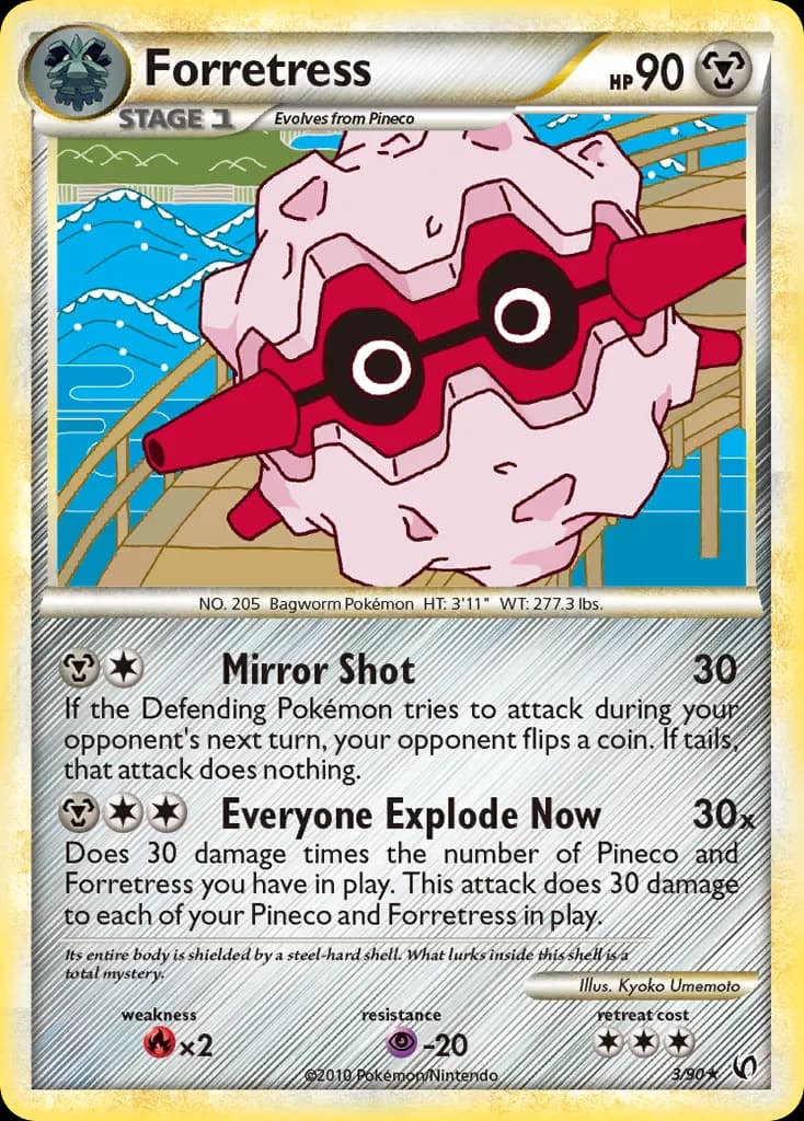 Forretress — HS—Undaunted 3 Pokémon card