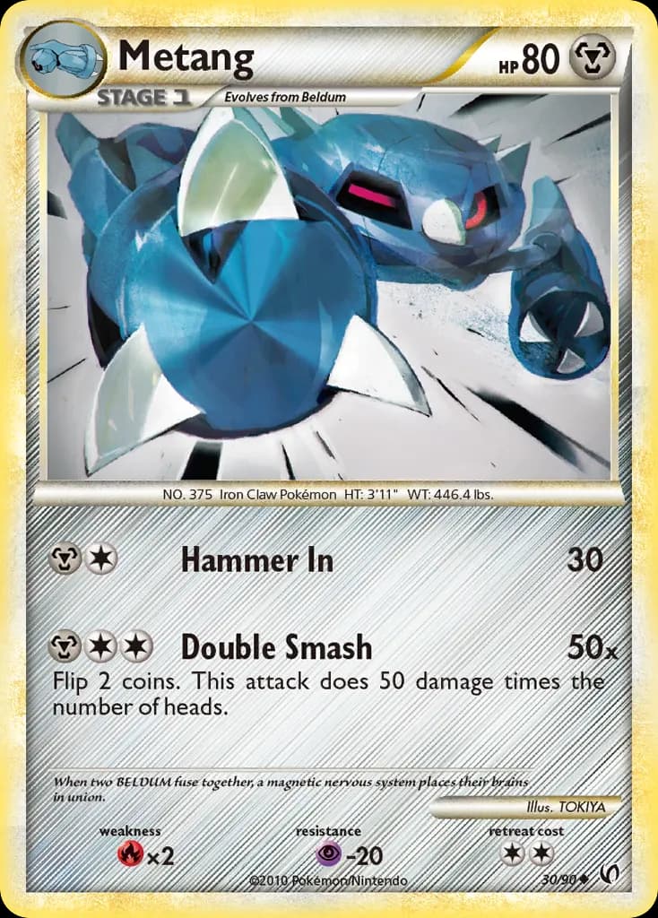 Metang — HS—Undaunted 30 Pokémon card