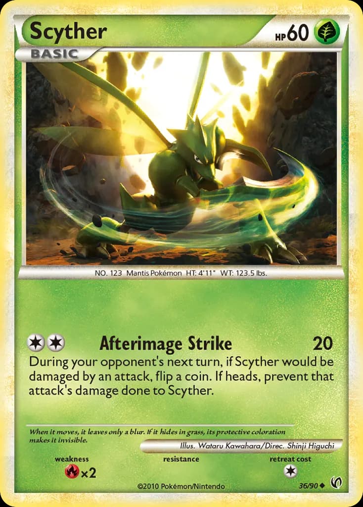 Scyther — HS—Undaunted 36 Pokémon card