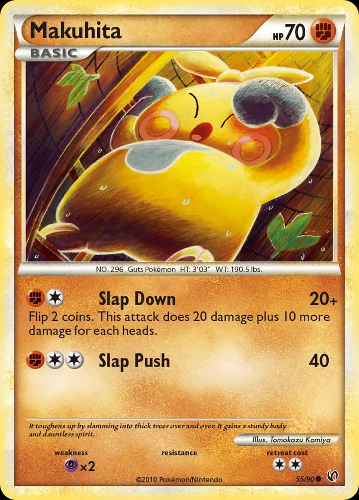 Makuhita — HS—Undaunted 55 Pokémon card