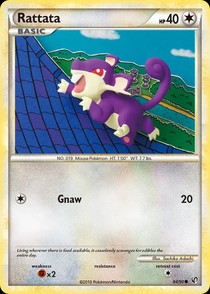 Rattata — HS—Undaunted 64 Pokémon card