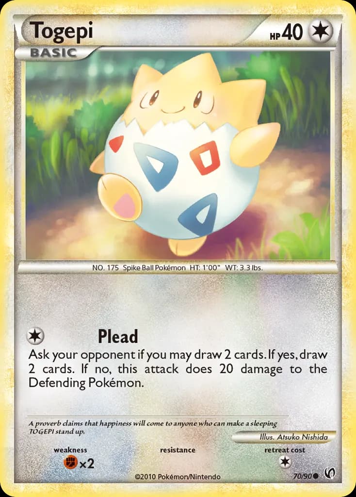 Togepi — HS—Undaunted 70 Pokémon card