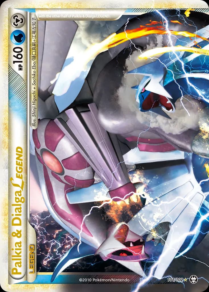 Palkia & Dialga LEGEND — HS—Triumphant 101 Pokémon card