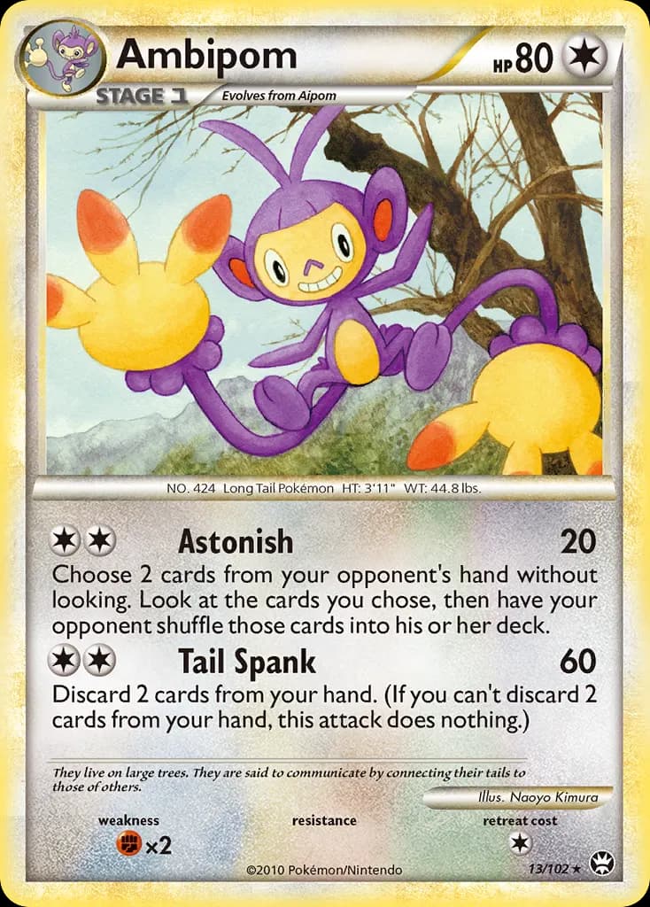 Ambipom — HS—Triumphant 13 Pokémon card