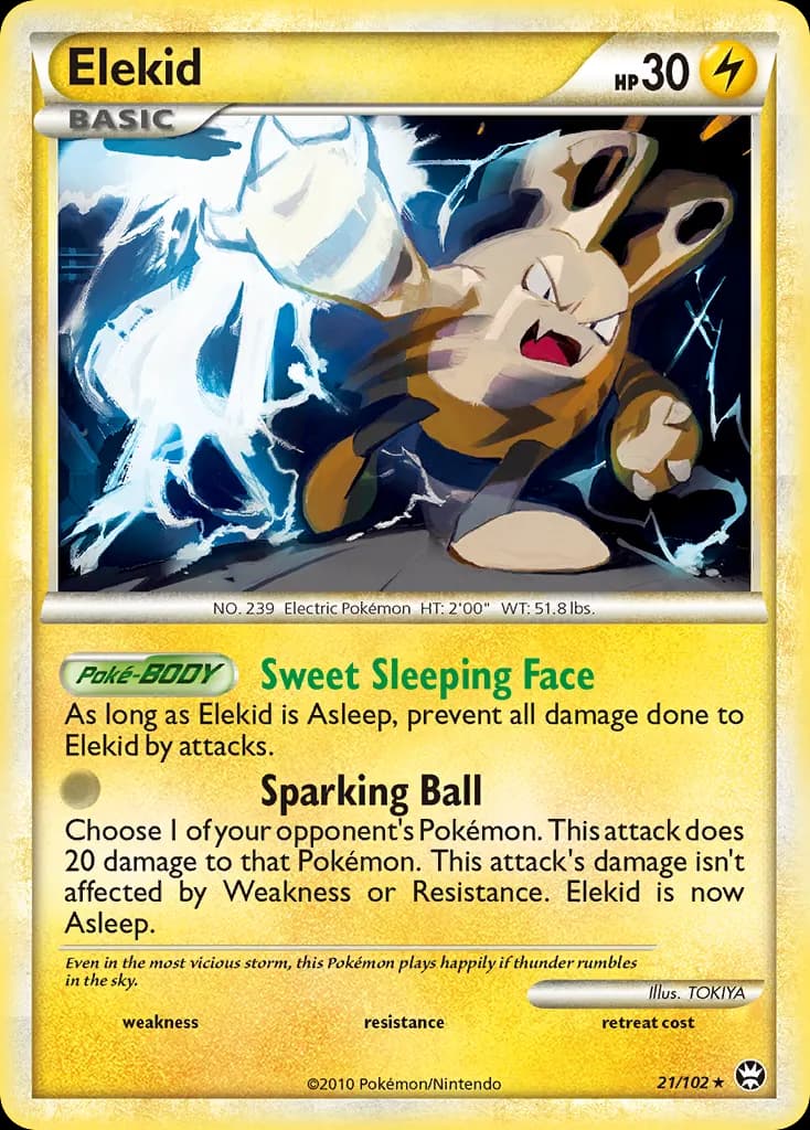 Elekid — HS—Triumphant 21 Pokémon card
