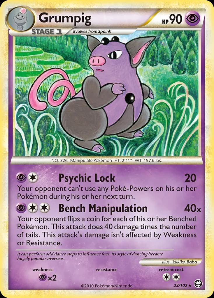 Grumpig — HS—Triumphant 23 Pokémon card