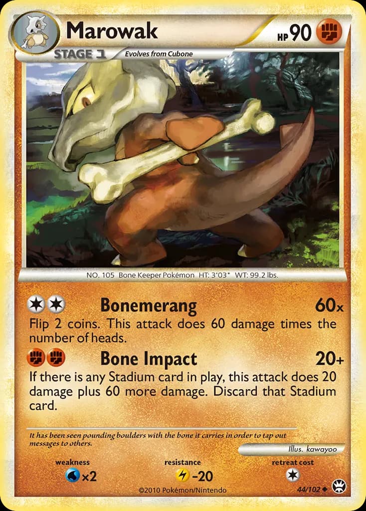 Marowak — HS—Triumphant 44 Pokémon card