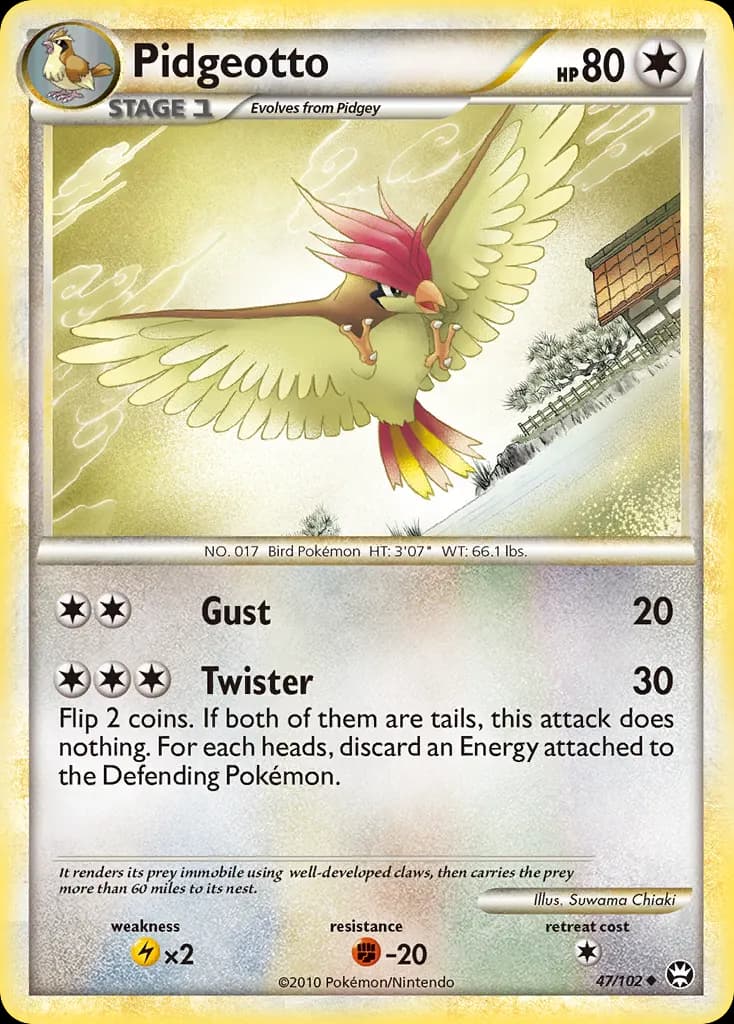 Pidgeotto — HS—Triumphant 47 Pokémon card